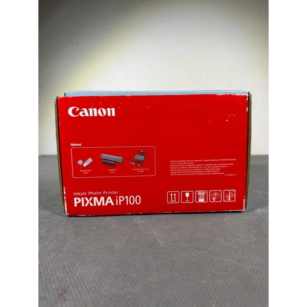 Canon PIXMA iP100 Inkjet Photo Printer Mobile Wireless 1446B002 Silver Gray